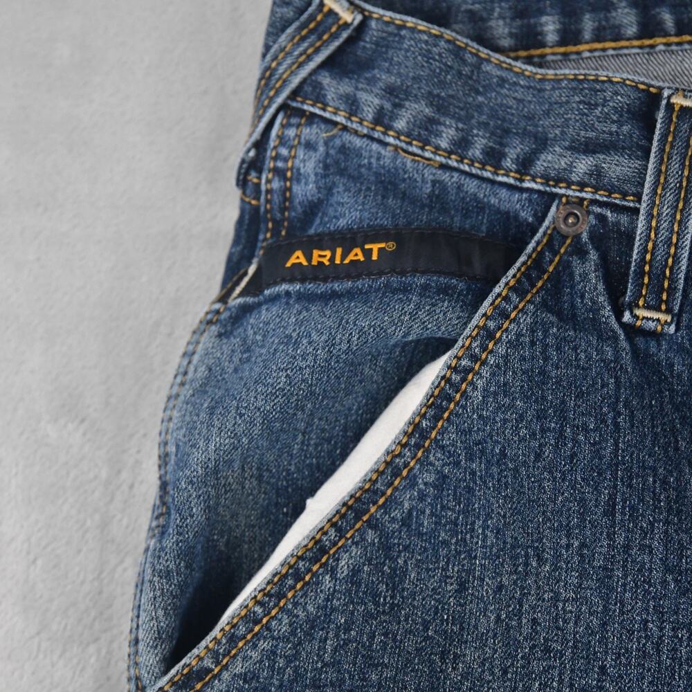 Ariat M4 Rebar Jeans Mens 38X34 (Fits 35x34) Relaxed Boot Western Work Wear - Picture 5 of 10